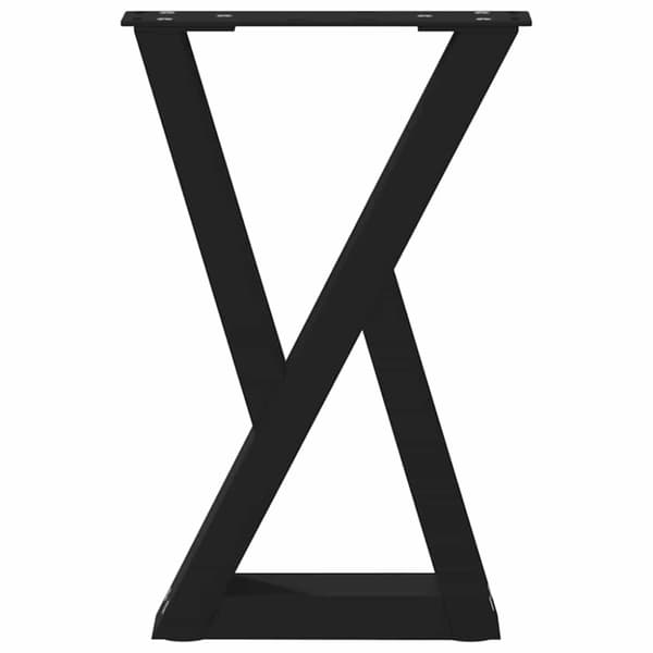 vidaXL Sohvapöydän jalat 2 kpl Musta 28x(42-43,3) cm Teräs