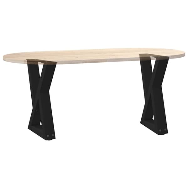 vidaXL Sohvapöydän jalat 2 kpl Musta 28x(42-43,3) cm Teräs