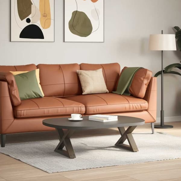 vidaXL Sohvapöydän jalat 2 kpl Natural Steel 50x(30-31,3) cm Teräs