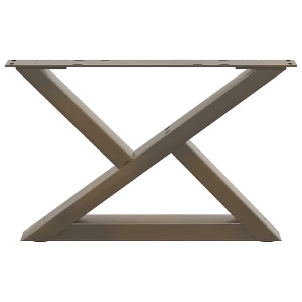 vidaXL Sohvapöydän jalat 2 kpl Natural Steel 50x(30-31,3) cm Teräs
