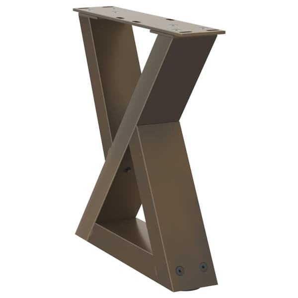 vidaXL Sohvapöydän jalat 2 kpl Natural Steel 30x(30-31,3) cm Teräs
