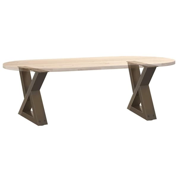 vidaXL Sohvapöydän jalat 2 kpl Natural Steel 30x(30-31,3) cm Teräs