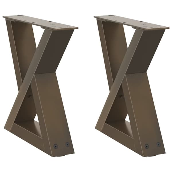 vidaXL Sohvapöydän jalat 2 kpl Natural Steel 30x(30-31,3) cm Teräs