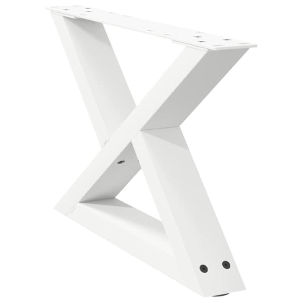 vidaXL Soffbordsben 2 st vit 50x(30-31,3) cm stål