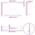 Miniatyrbild 10 av 10: vidaXL Soffbordsben 2 st vit 50x(30-31,3) cm stål