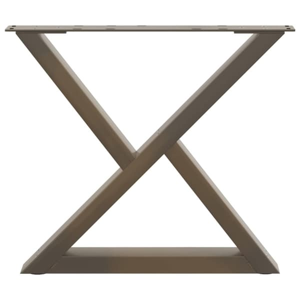 vidaXL Sohvapöydän jalat 2 kpl Natural Steel 50x(42-43,3) cm Teräs