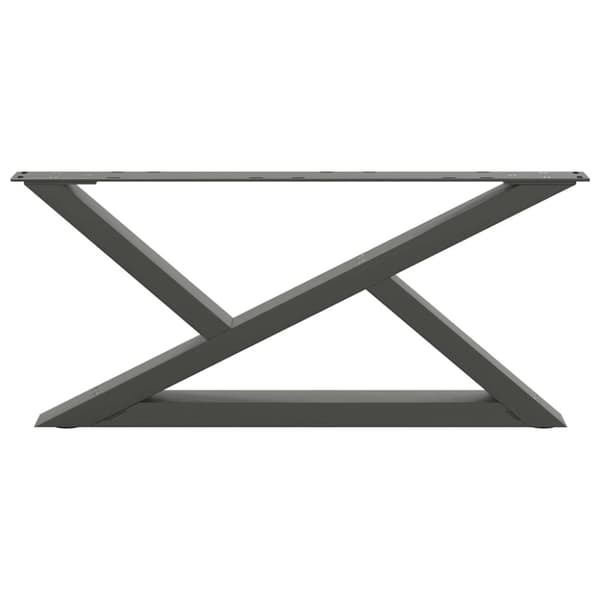vidaXL Sohvapöydän jalat 2 kpl Antrasiitti 70x(30-31,3) cm Teräs