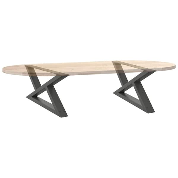 vidaXL Sohvapöydän jalat 2 kpl Antrasiitti 70x(30-31,3) cm Teräs