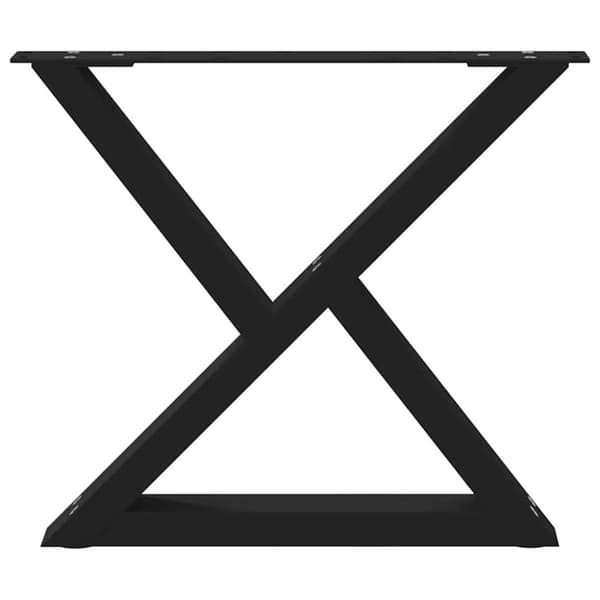 vidaXL Sohvapöydän jalat 2 kpl Musta 60x(42-43,3) cm Teräs