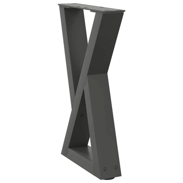 vidaXL Sohvapöydän jalat 2 kpl antrasiitti 38x(42-43,3) cm teräs