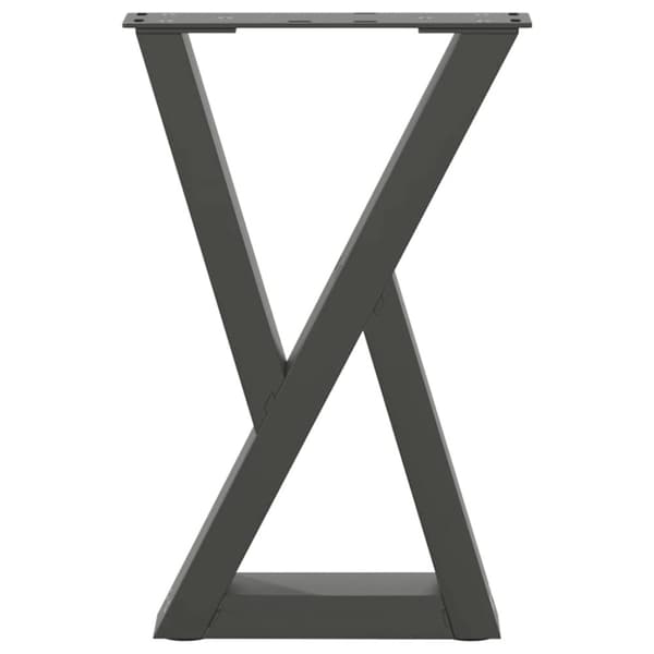 vidaXL Sohvapöydän jalat 2 kpl antrasiitti 38x(42-43,3) cm teräs