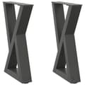 Pikkukuva 2 / 10: vidaXL Sohvapöydän jalat 2 kpl antrasiitti 38x(42-43,3) cm teräs