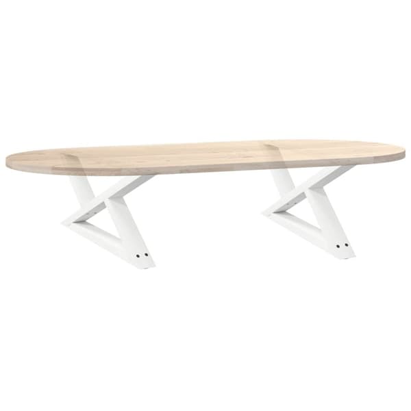 vidaXL Sofabordben 2 stk Hvid 70x(30-31,3) cm Stål