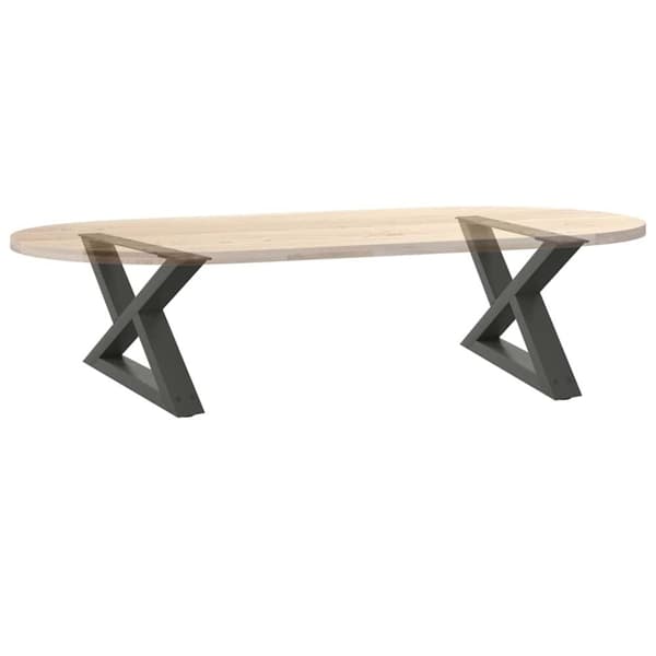 vidaXL Sohvapöydän jalat 2 kpl antrasiitti 60x(30-31,3) cm teräs