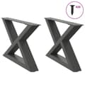 Pikkukuva 1 / 10: vidaXL Sohvapöydän jalat 2 kpl antrasiitti 60x(30-31,3) cm teräs