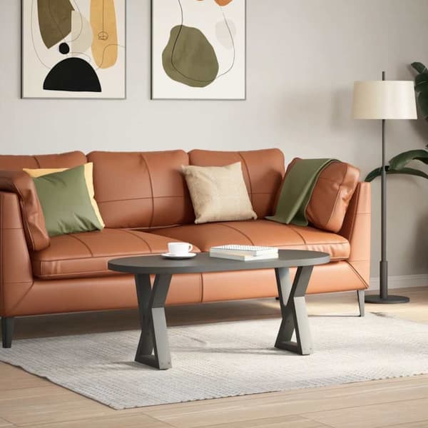 vidaXL Sohvapöydän jalat 2 kpl Antrasiitti 28x(42-43,3) cm Teräs