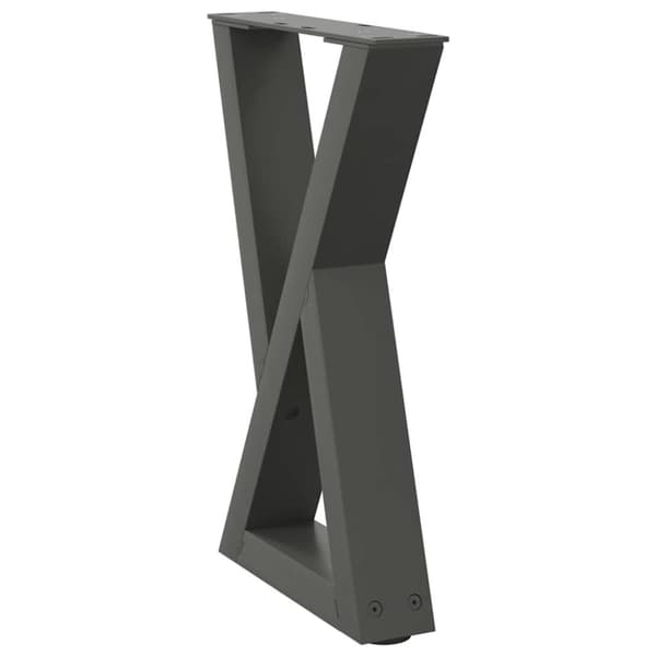 vidaXL Sohvapöydän jalat 2 kpl Antrasiitti 28x(42-43,3) cm Teräs
