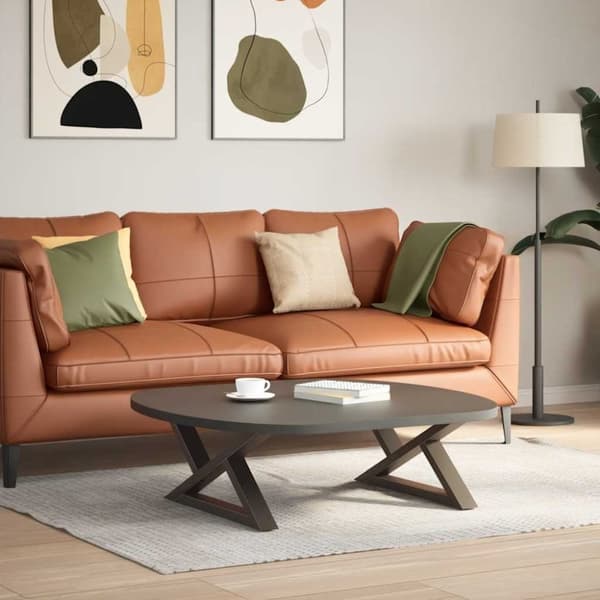 vidaXL Sohvapöydän jalat 2 kpl Natural Steel 70x(30-31,3) cm Teräs
