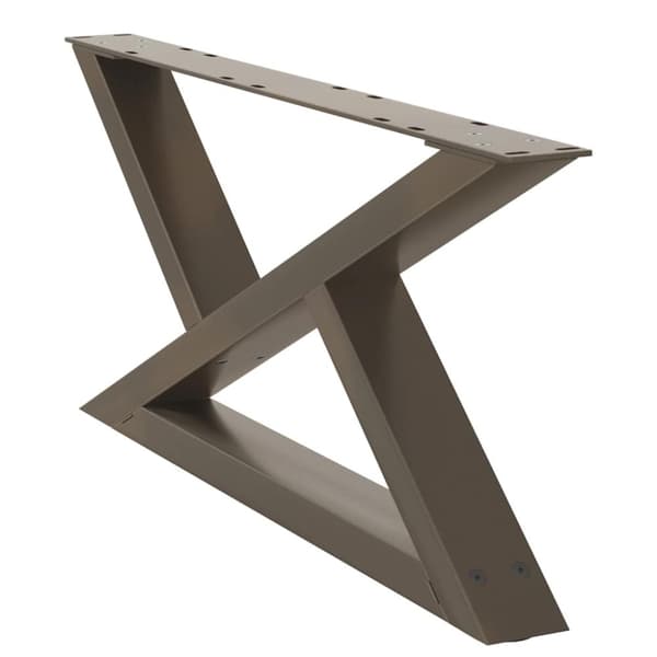 vidaXL Sohvapöydän jalat 2 kpl Natural Steel 70x(30-31,3) cm Teräs