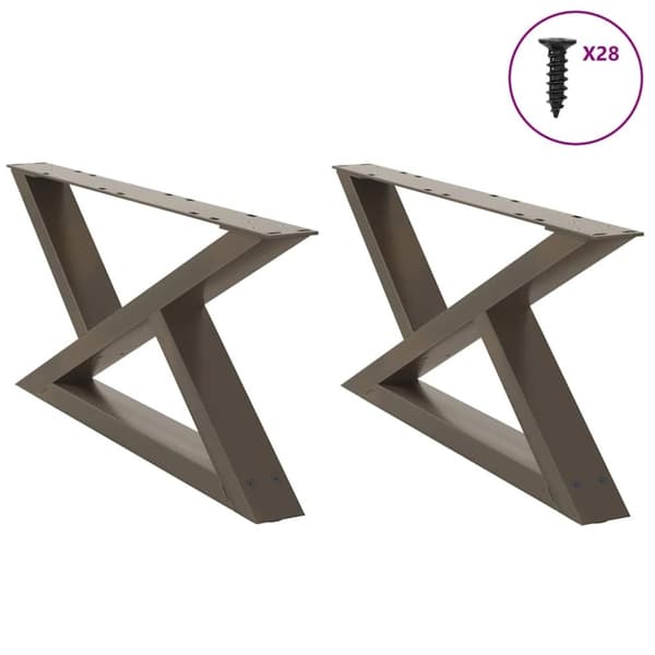 vidaXL Sohvapöydän jalat 2 kpl Natural Steel 70x(30-31,3) cm Teräs