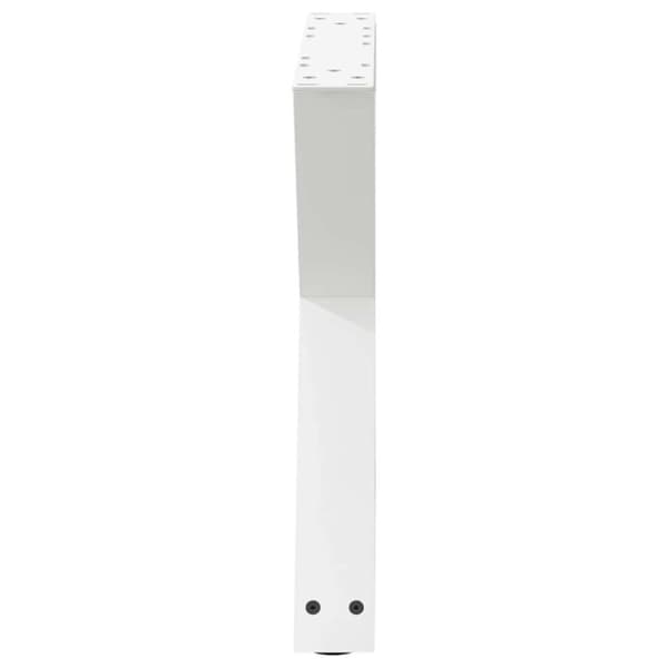 vidaXL Sohvapöydän jalat 2 kpl Valkoinen 50x(42-43,3) cm Teräs
