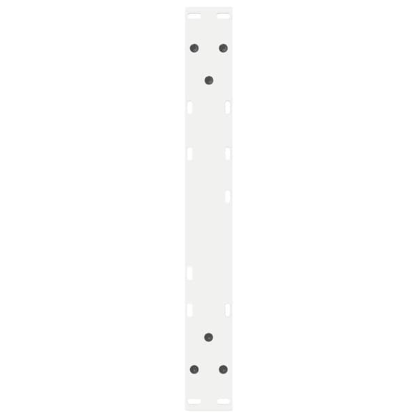 vidaXL Sohvapöydän jalat 2 kpl Valkoinen 50x(42-43,3) cm Teräs