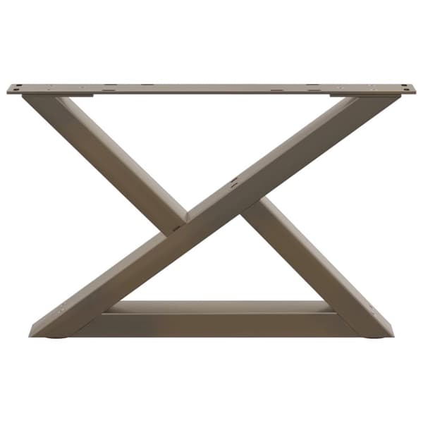 vidaXL Sohvapöydän jalat 2 kpl Luonnonvärinen teräs 60x(30-31,3) cm Teräs
