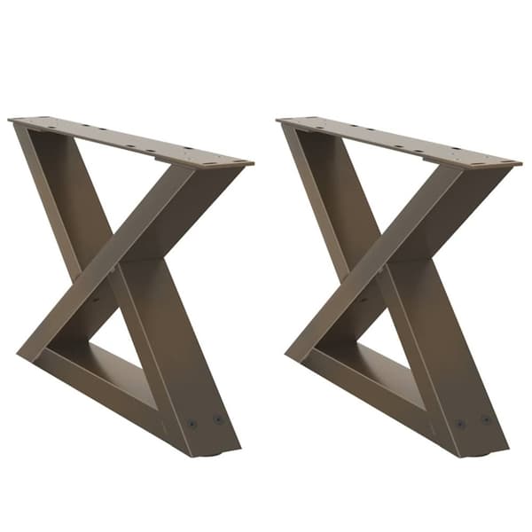 vidaXL Sohvapöydän jalat 2 kpl Luonnonvärinen teräs 60x(30-31,3) cm Teräs