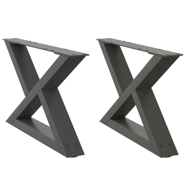 vidaXL Soffbordsben 2 st antracit 50x(30-31,3) cm stål
