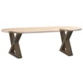 Miniatyrbilde 8 av 10: vidaXL Salongbordben 2 stk naturstål 40x(30-31,3) cm stål