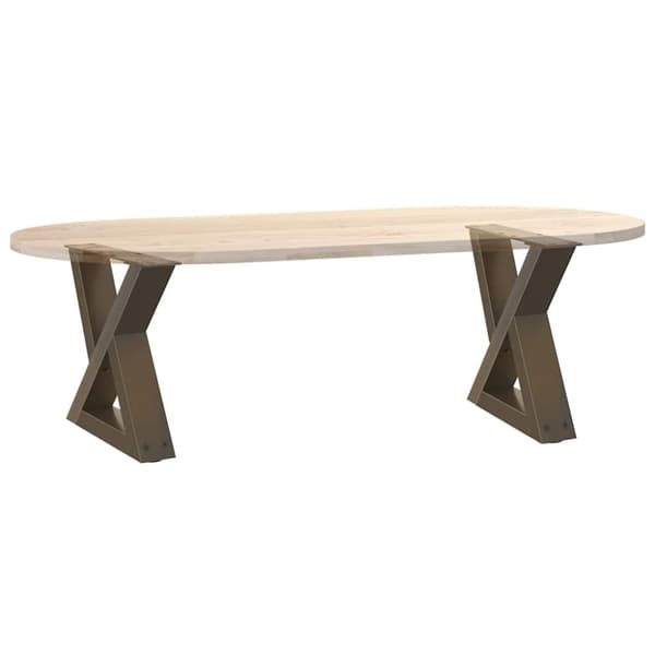 vidaXL Salongbordben 2 stk naturstål 40x(30-31,3) cm stål