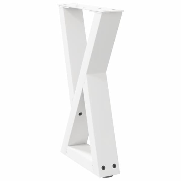 vidaXL Salongbordben 2 stk hvite 28 x (42-43,3) cm stål