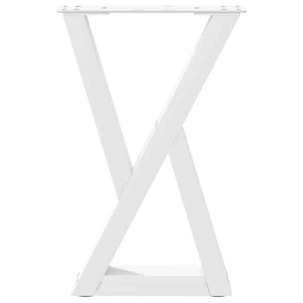 vidaXL Salongbordben 2 stk hvite 28 x (42-43,3) cm stål