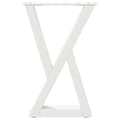 Miniatyrbilde 5 av 10: vidaXL Salongbordben 2 stk hvite 28 x (42-43,3) cm stål