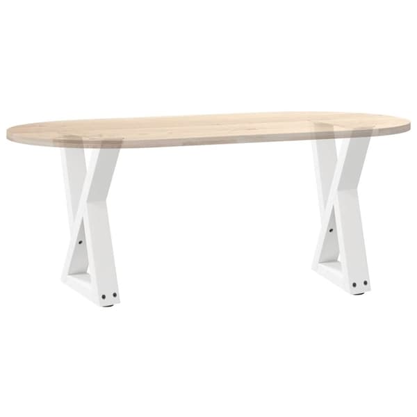 vidaXL Salongbordben 2 stk hvite 28 x (42-43,3) cm stål