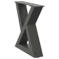 Miniatyrbilde 4 av 10: vidaXL Salongbordben 2 stk antrasitt 40x(30-31,3) cm stål