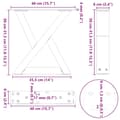 Miniatyrbilde 10 av 10: vidaXL Salongbordben 2 stk antrasitt 40x(30-31,3) cm stål