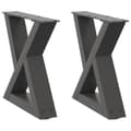Miniatyrbilde 2 av 10: vidaXL Salongbordben 2 stk antrasitt 40x(30-31,3) cm stål