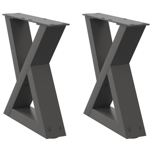 vidaXL Salongbordben 2 stk antrasitt 40x(30-31,3) cm stål