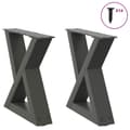 Miniatyrbilde 1 av 10: vidaXL Salongbordben 2 stk antrasitt 40x(30-31,3) cm stål