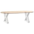 Miniatyrbilde 8 av 10: vidaXL Salongbordben 2 stk hvite 40x(30-31,3) cm stål