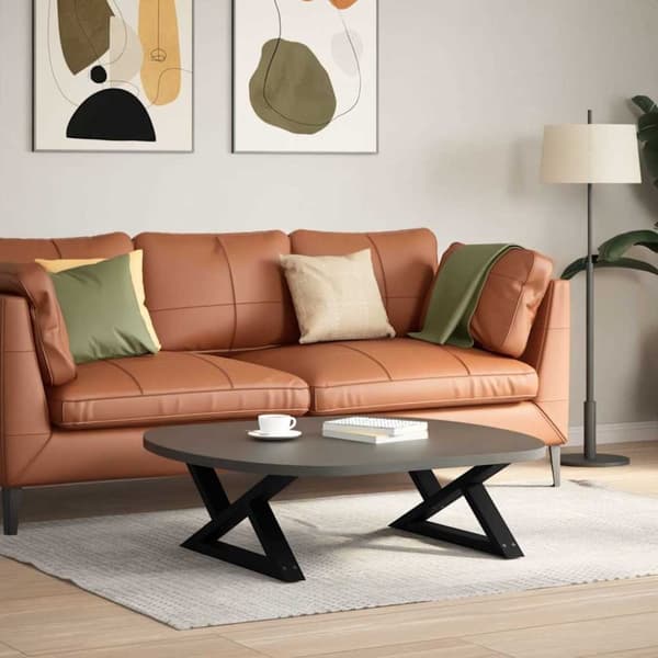 vidaXL Salongbordben 2 stk svart 70x(30-31,3) cm stål