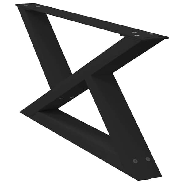 vidaXL Salongbordben 2 stk svart 70x(30-31,3) cm stål