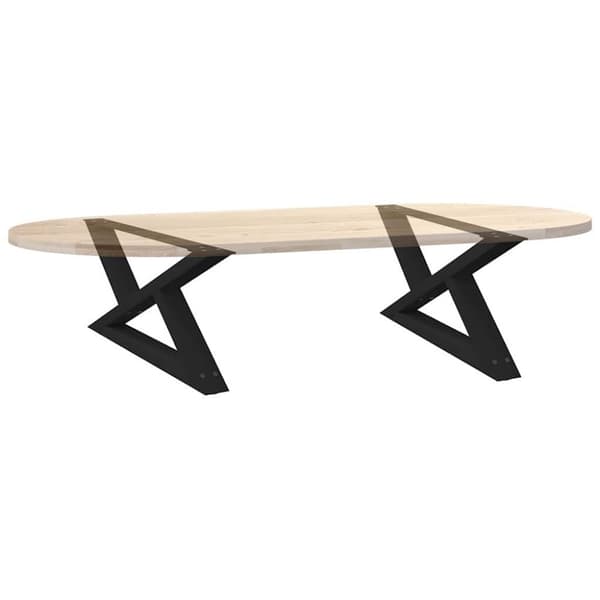 vidaXL Salongbordben 2 stk svart 70x(30-31,3) cm stål