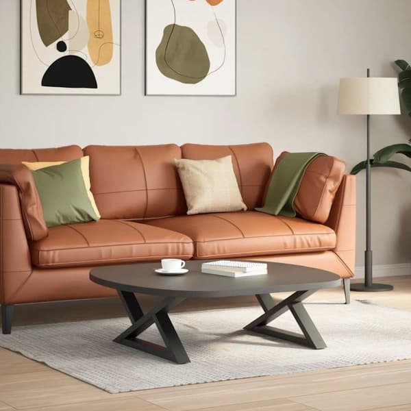 vidaXL Salongbordben 2 stk antrasitt 70x(30-31,3) cm stål