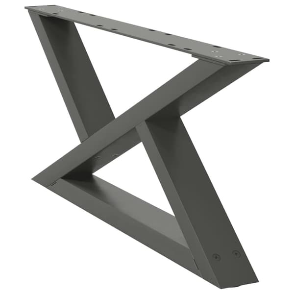 vidaXL Salongbordben 2 stk antrasitt 70x(30-31,3) cm stål