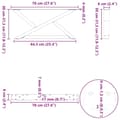 Miniatyrbilde 10 av 10: vidaXL Salongbordben 2 stk antrasitt 70x(30-31,3) cm stål