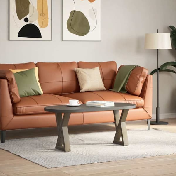 vidaXL Salongbordben 2 stk naturstål 28 x (42-43,3) cm stål