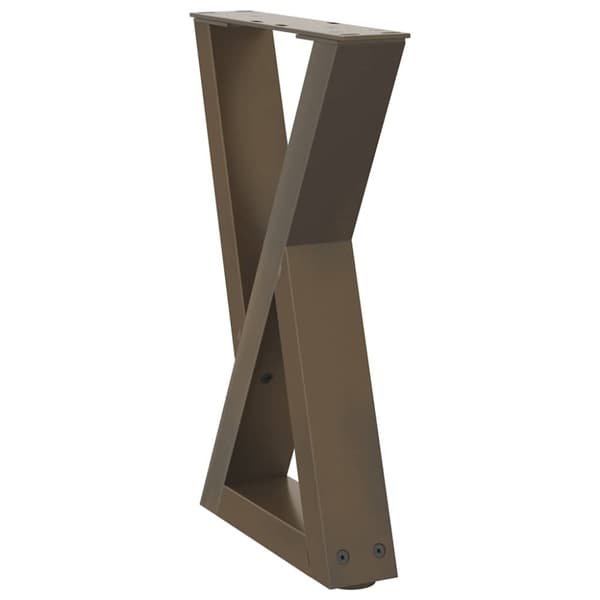 vidaXL Salongbordben 2 stk naturstål 28 x (42-43,3) cm stål