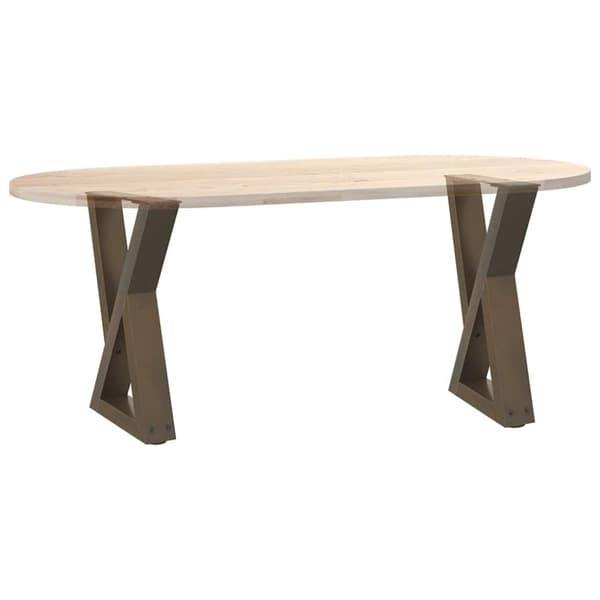 vidaXL Salongbordben 2 stk naturstål 28 x (42-43,3) cm stål